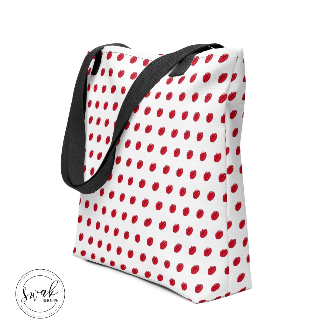 Swak Lips Illustration Pattern White Tote Bag