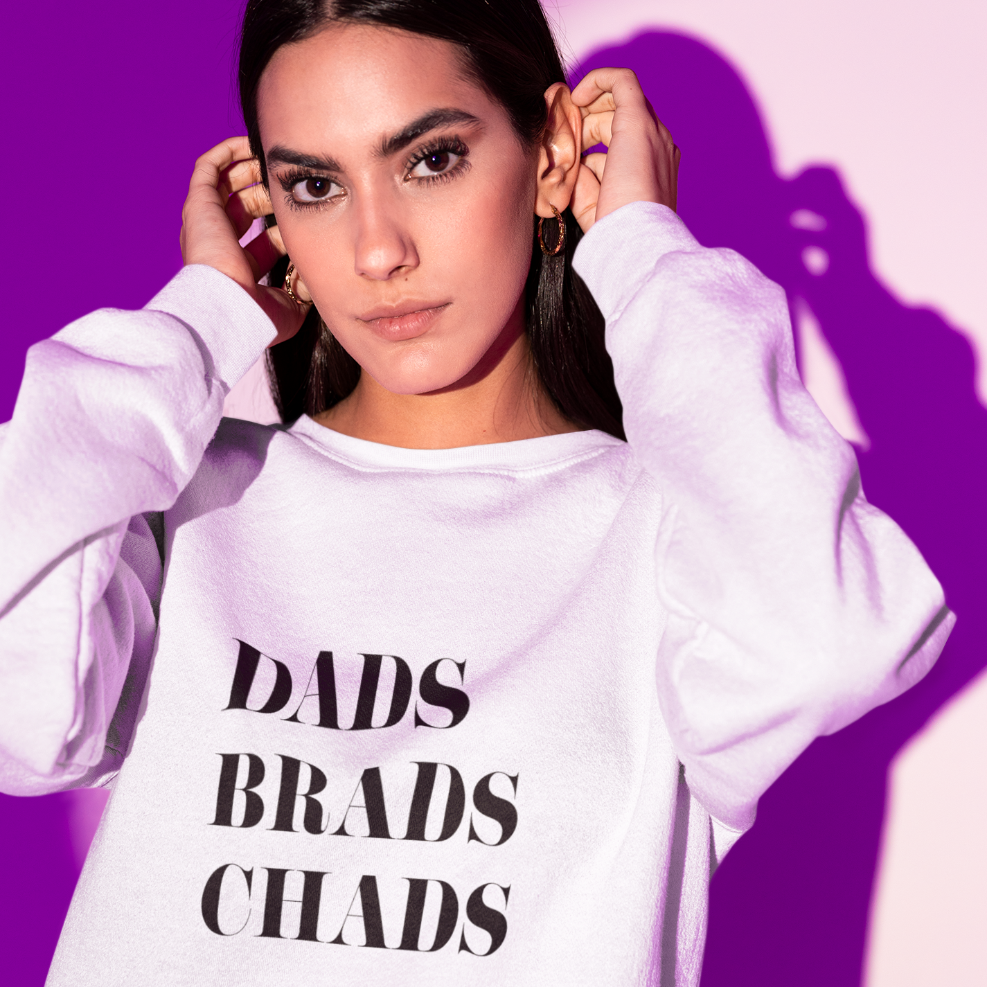 Dads Brads Chads Black Text Unisex Premium Sweatshirt