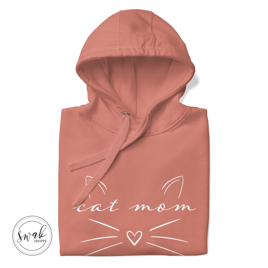 Cat Mom Sketch White Logo Unisex Hoodie
