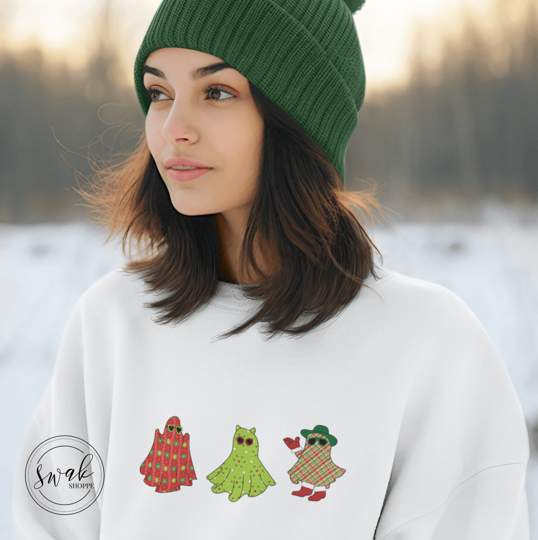Holiday Festive Ghosts Unisex Premium Sweatshirt