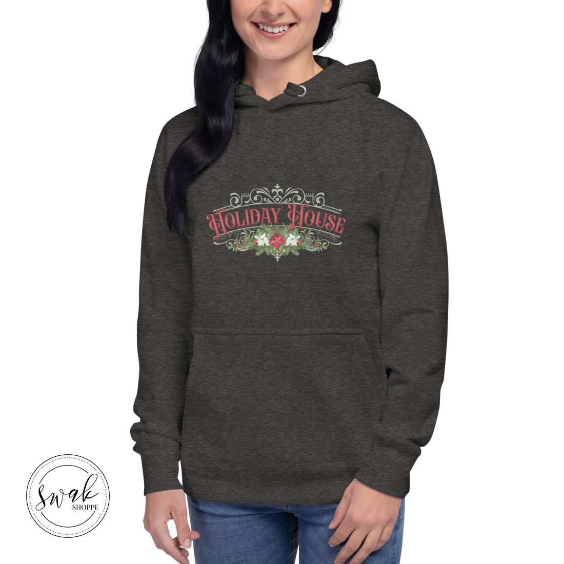 Holiday House Olde Time Sign Unisex Hoodie Charcoal Heather / S