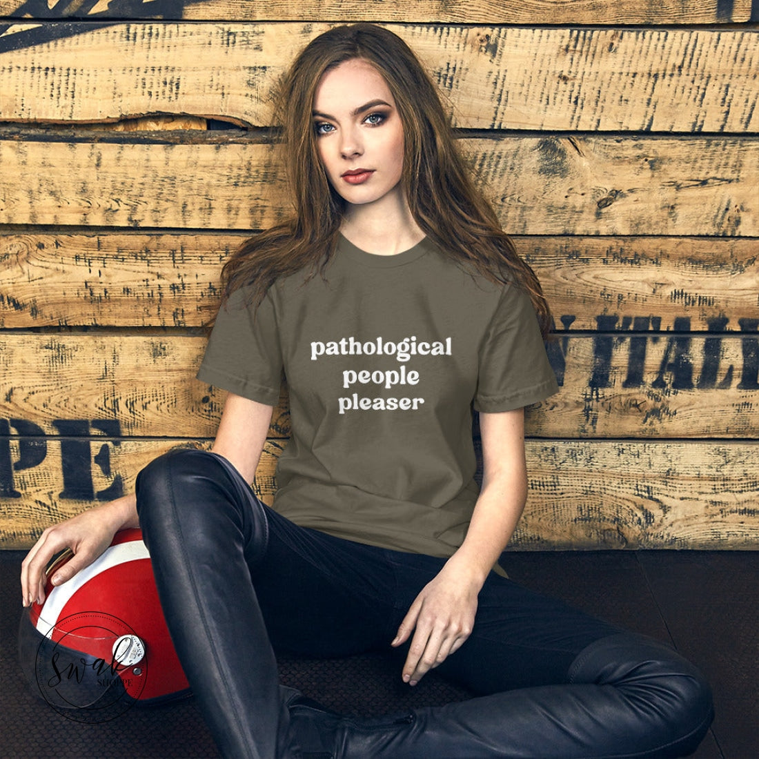 Pathological People Pleaser Unisex T-Shirt Army / S