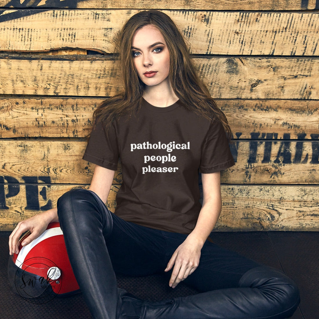 Pathological People Pleaser Unisex T-Shirt Brown / S