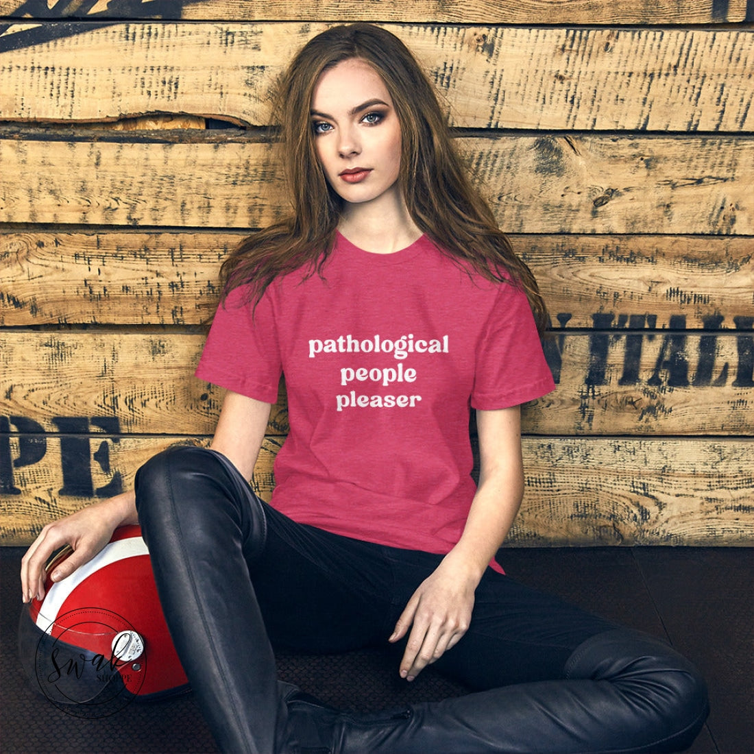 Pathological People Pleaser Unisex T-Shirt Heather Raspberry / S