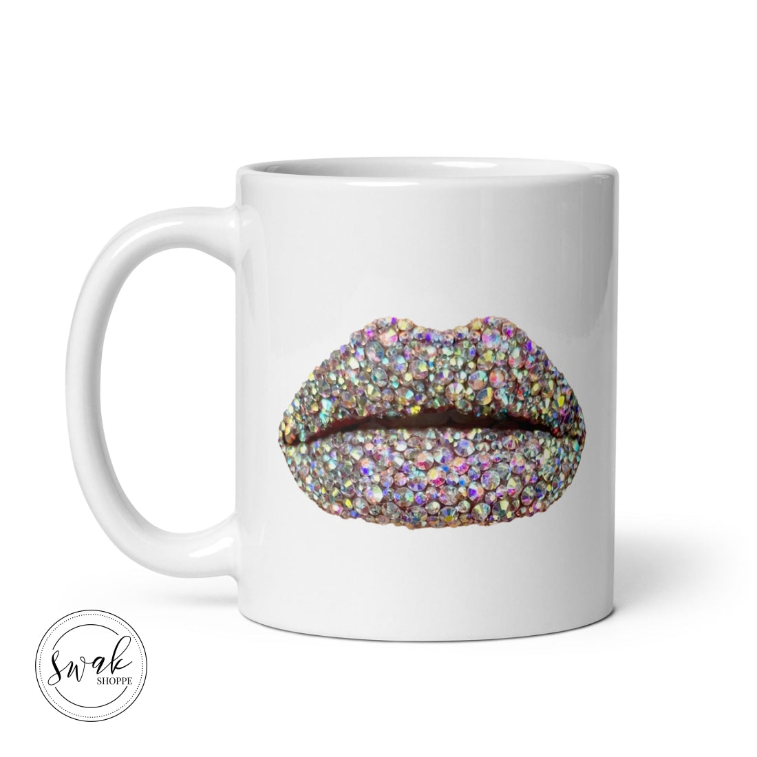 Swak Beauty Rhinestone Crystal Lip Art Mug