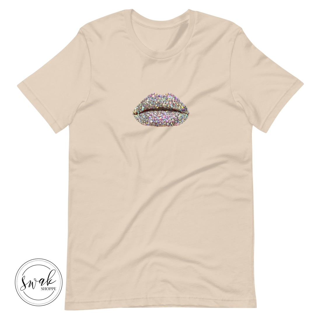 Swak Beauty Rhinestone Crystal Lip Art Unisex T-Shirt