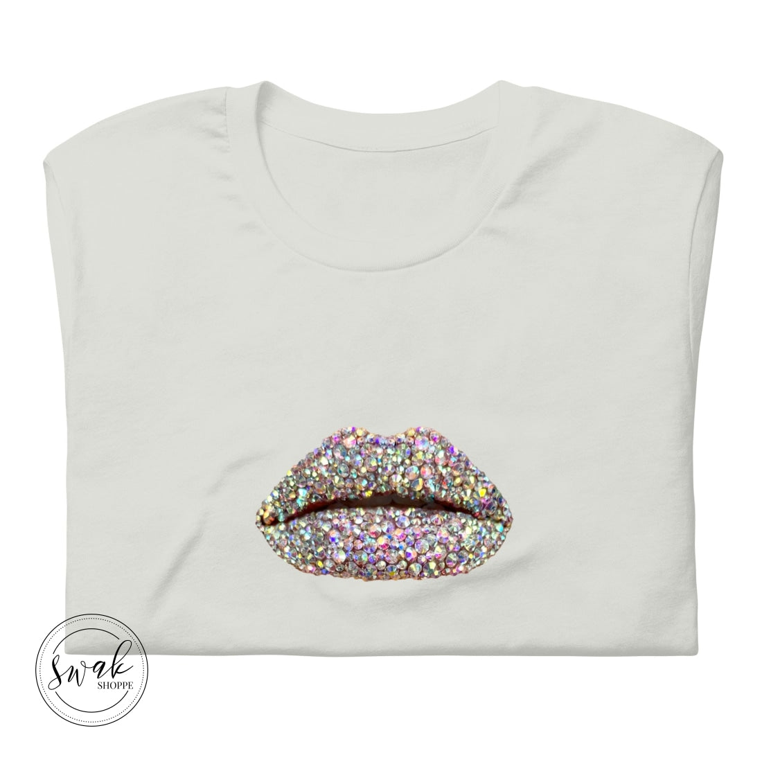 Swak Beauty Rhinestone Crystal Lip Art Unisex T-Shirt