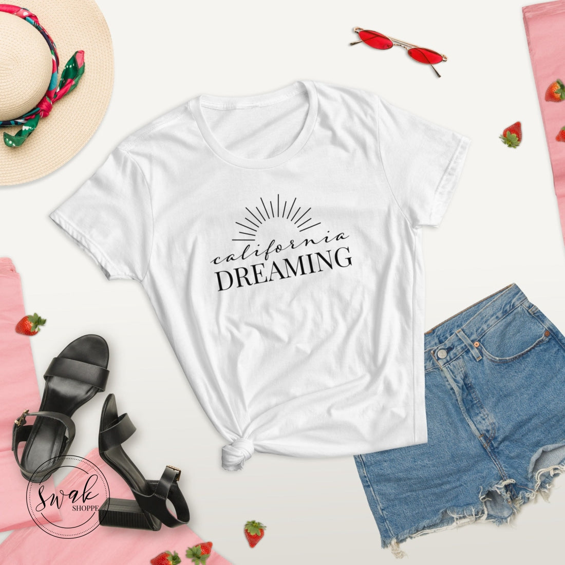 California Dreaming Half Sun Womens T-Shirt