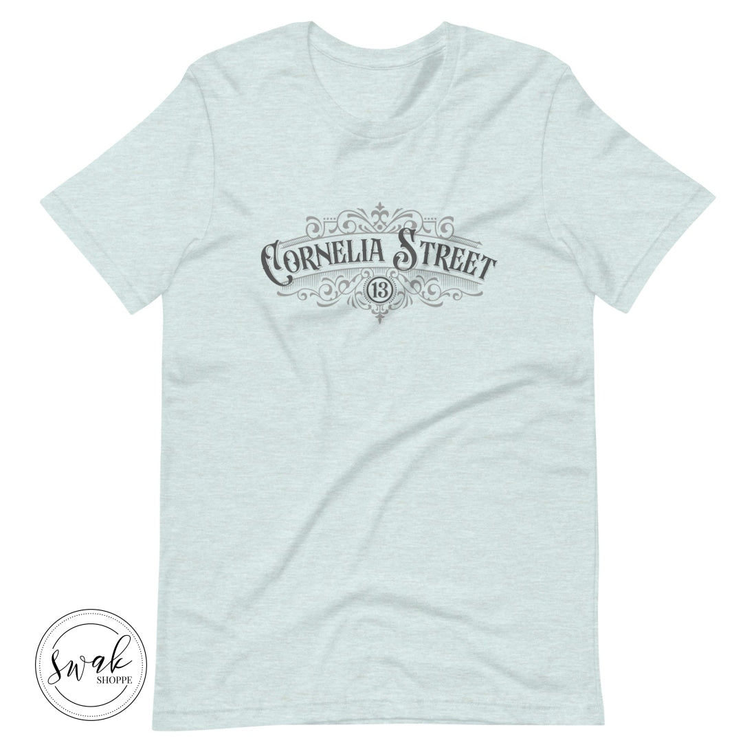 Cornelia Street Olde Shoppe Sign Unisex T-Shirt Heather Prism Ice Blue / Xs