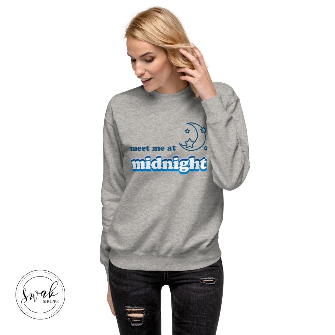 Meet Me At Midnight Retro Text Swiftie Unisex Fashion Sweatshirt