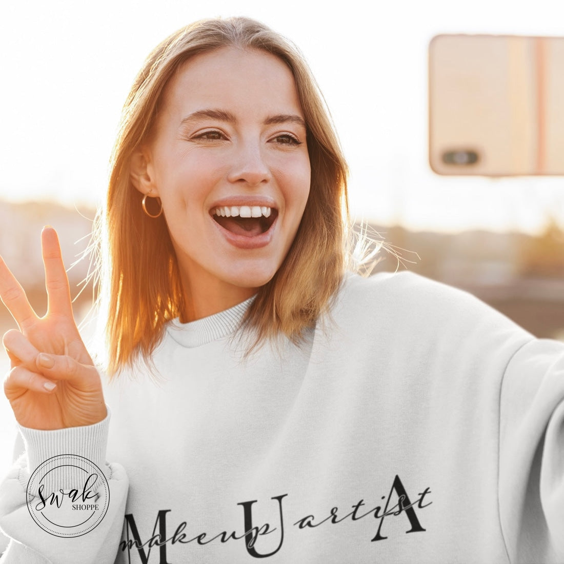 Mua Makeup Artist Block & Script Logo Unisex Fashion Sweatshirt