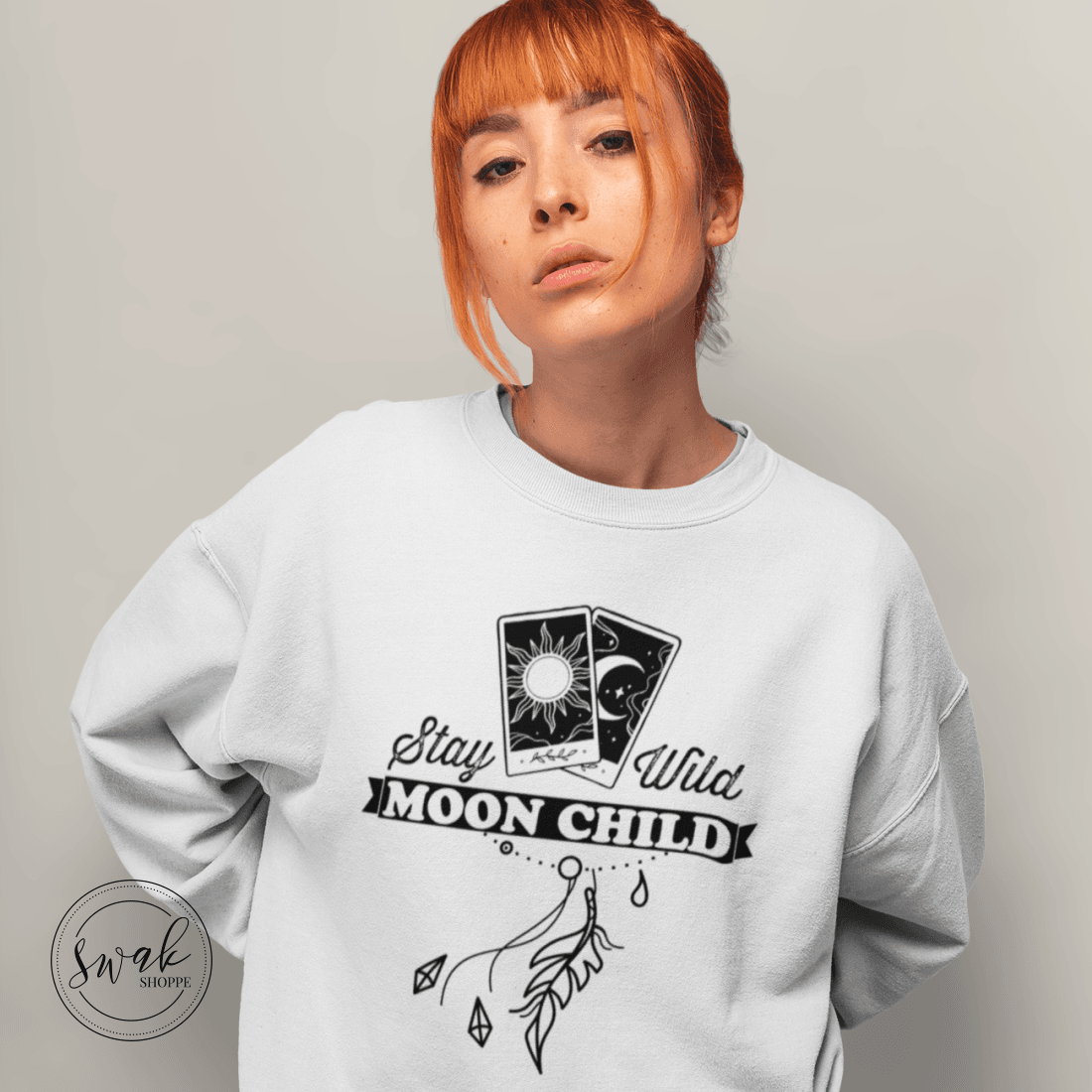 Stay Wild Moon Child Tarot Charm Unisex Fashion Sweatshirt