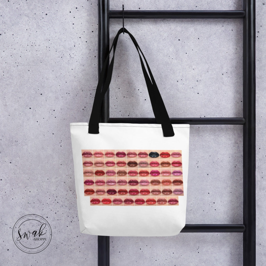 Swak Beauty Lips Collage White Tote Bag