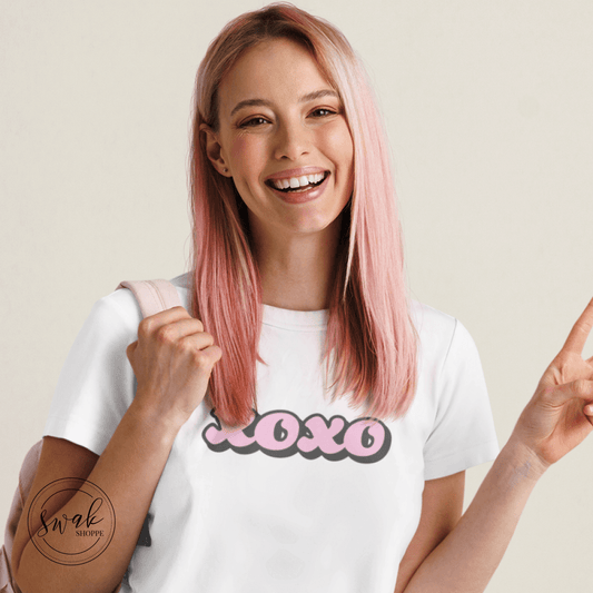 Xoxo Retro Text Womens T-Shirt