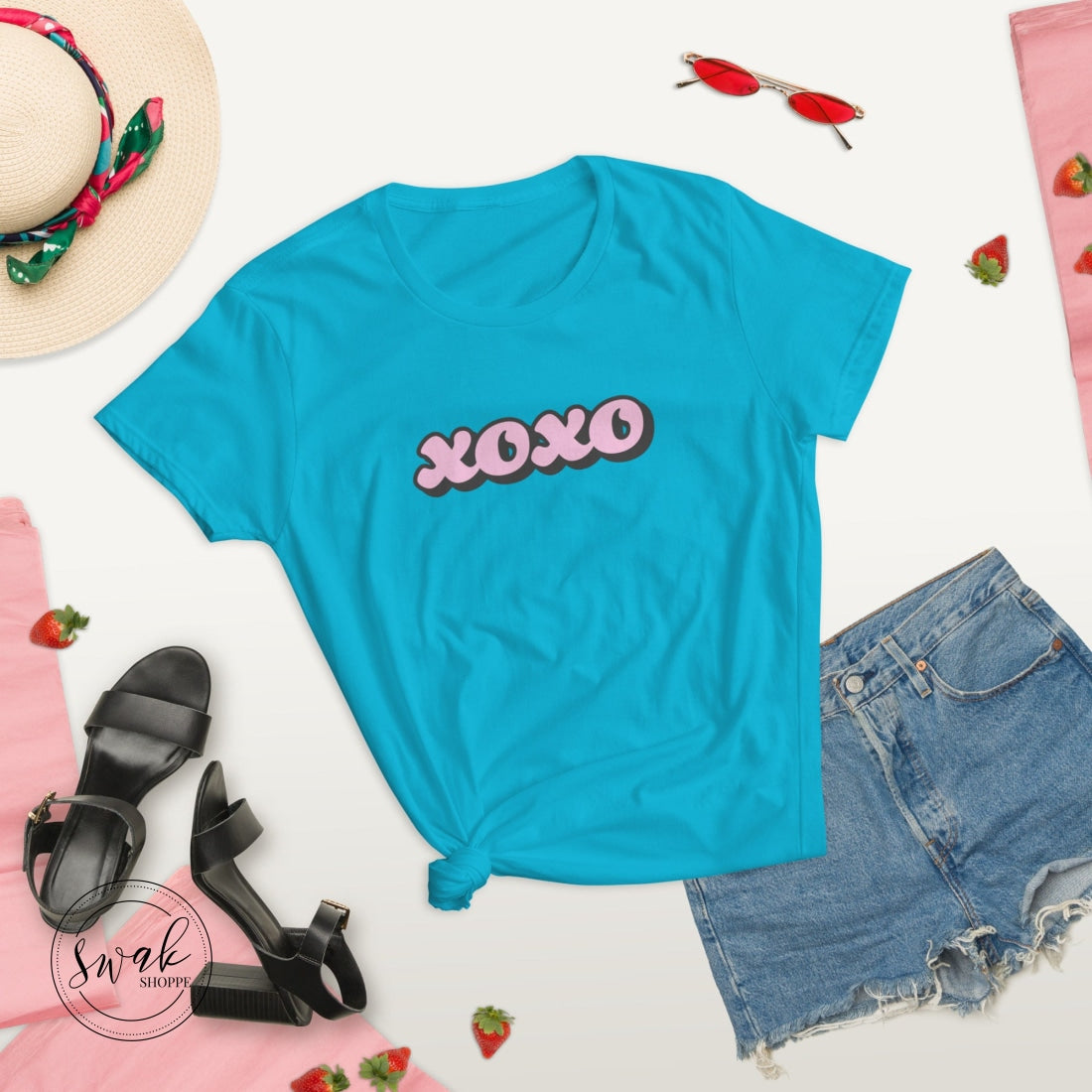 Xoxo Retro Text Womens T-Shirt